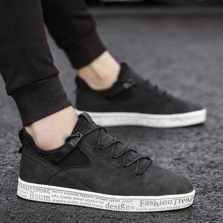 Lettering Panel Lace-up Sneakers