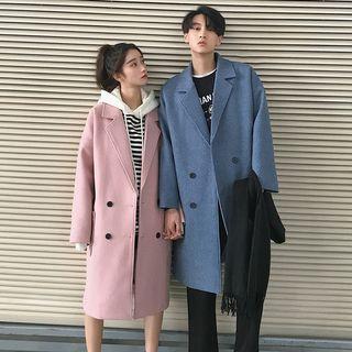 Couple Matching Double-breasted Long Coat