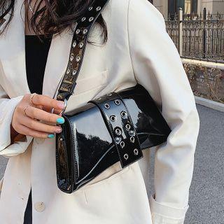Grommet Wide Strap Shoulder Bag