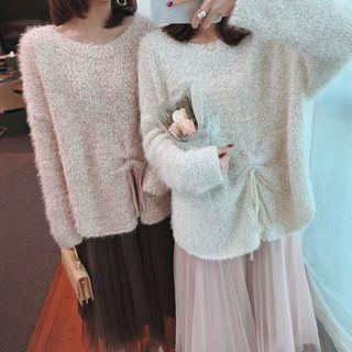 Fleece-lined Crew-neck Sweater