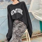 New York Text Print Sweatshirt