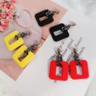 Acrylic Square Dangle Earring 1 Pair - Red - One Size