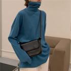 High Neck Plain T-shirt