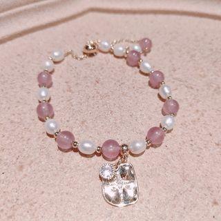 Beaded Bracelet 01 - Light Purple - One Size