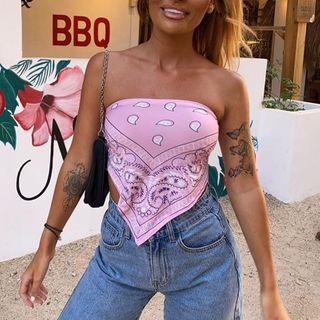 Paisley Print Tube Top