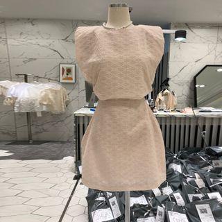 Cap-sleeve High-waist Mini Dress