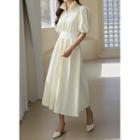 Band-waist Flared Maxi Anorak Dress