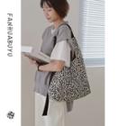 Leopard Print Tote Bag Off-white - One Size