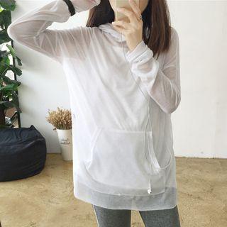 Hooded Knit Long-sleeve T-shirt