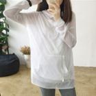 Hooded Knit Long-sleeve T-shirt