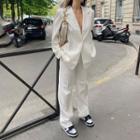 Long-sleeve Blazer / Straight Leg Dress Pants