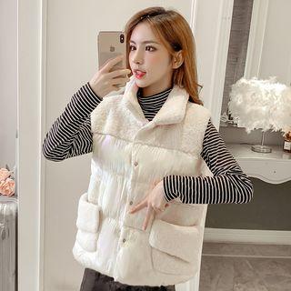 Fleece Panel Padded Vest