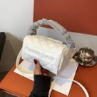 Letter Embroidered Barrel Bag