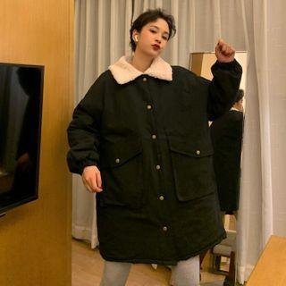 Furry Collar Cargo Coat