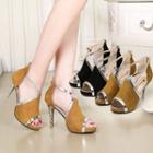 Metallic Trim High Heel Sandals