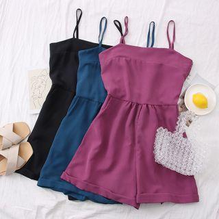 Rolled Sleeveless Playsuit