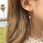 Hoop & Chain Drop Earrings Gold - One Size