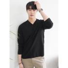 V-neck Seam-trim T-shirt