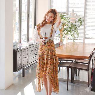 Tiered Chiffon Suspender Dress