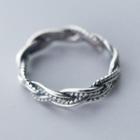 925 Sterling Silver Ribbed Ring Adjustable - S925 Sterling Silver Ring - One Size