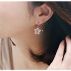 Non-matching Rhinestone Star Dangle Earring Earrings - Rose Gold - One Size
