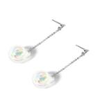 925 Sterling Silver Glass Water Ball Dangle Earring As Shown In Figure - One Size