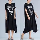 Short-sleeve Triangle Print T-shirt Dress