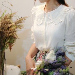 Frill-trim Collar Blouse