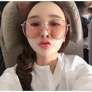 Oversized Double Brow Bar Sunglasses