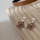 Alloy Flower Dangle Earring 1 Pair - Threader Earrings - 925 Silver - One Size