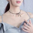 925 Sterling Silver Bow Choker