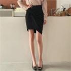 Knotted Mini Pencil Skirt