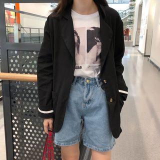 Color-block Loose-fit Blazer