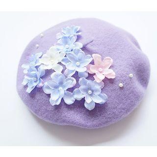 Flower Applique Beret