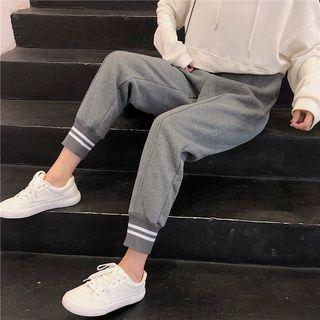 Striped Cuff Harem Pants