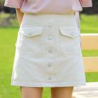 A-line Mini Buttoned Skirt