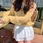 Lace-trim Layered Miniskirt