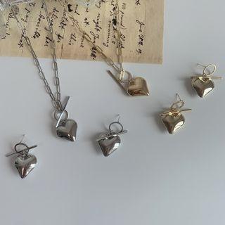 Heart Pendant Necklace / Earring