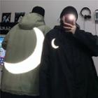 Reflective Moon Zip Hooded Jacket