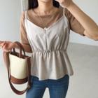 Inset Camisole Top Short-sleeve T-shirt