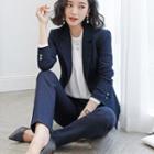 One Button Blazer / Straight-cut Dress Pants / Pencil Skirt / Set