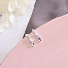 925 Sterling Silver Leaf Drop Earring Es619 - One Size
