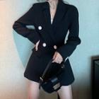 Double-breasted A-line Blazer