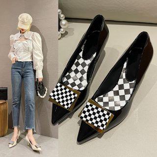 Checkered High-heel Pumps