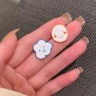 Cloud Smiley Glaze Asymmetrical Earring
