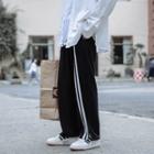Striped Wide Straight-cut Pants