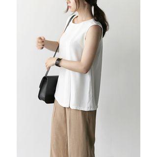 Sleeveless Zip-back Top