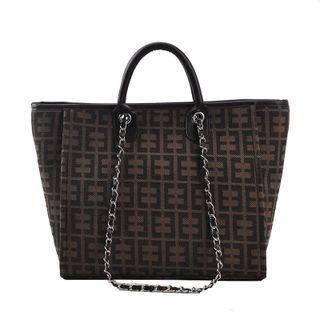 Lettering Tote Bag Coffee - One Size