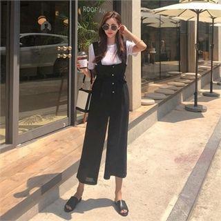 Set: Wide-leg Jumper Pants + T-shirt