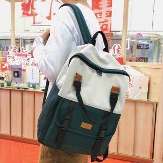 Buckle Strap Nylon Backpack